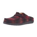 Hey Dude Men's Wally Slip Cozy Red Plaid Casual Shoe