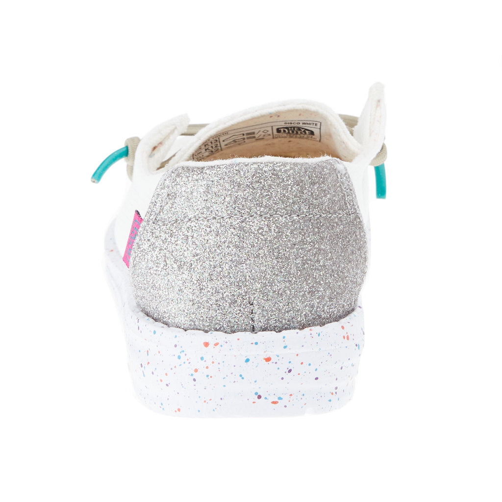 Hey Dude Youth Wendy Disco White Casual Shoe