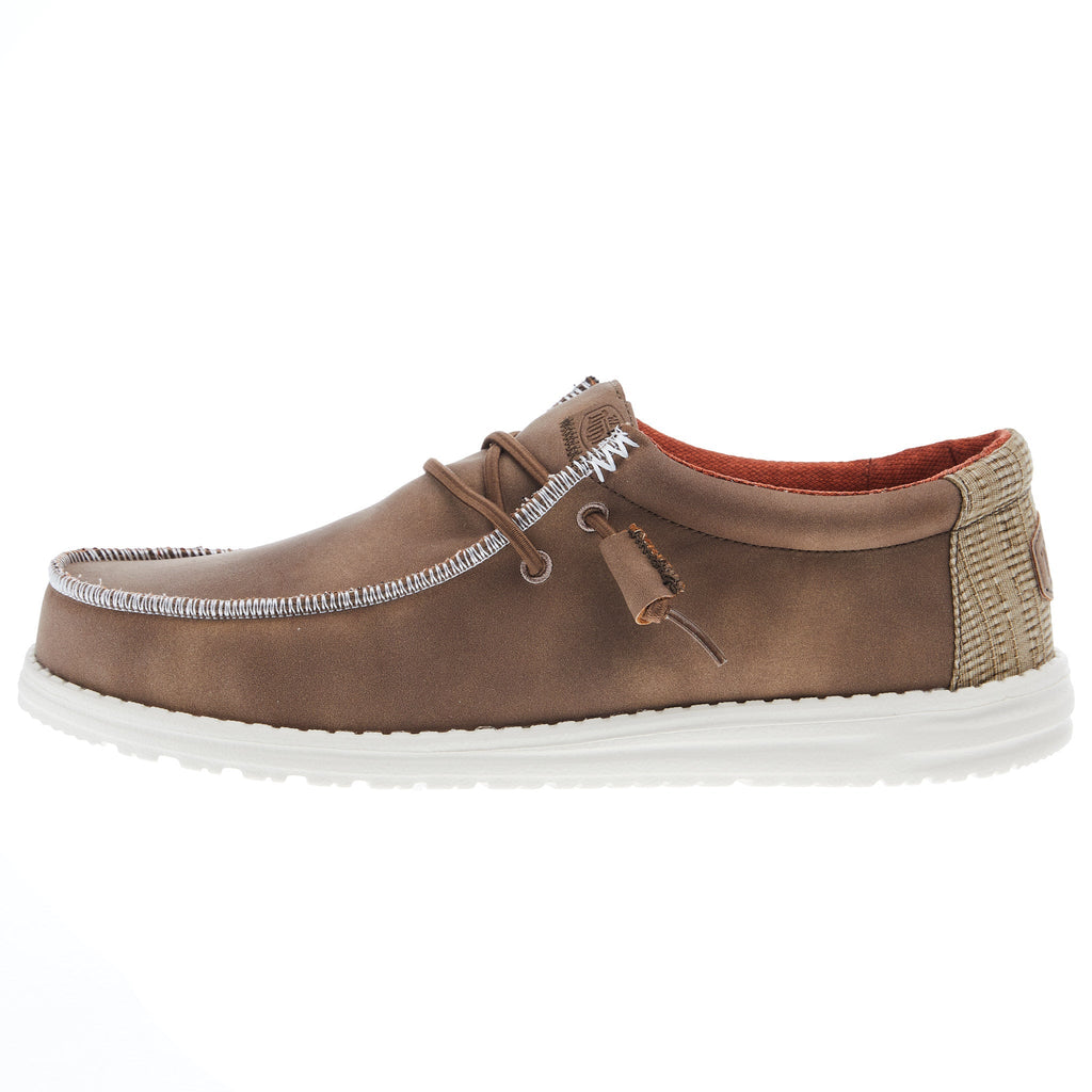 Hey Dude Mens Tan Wally Fabricated Leather Casual