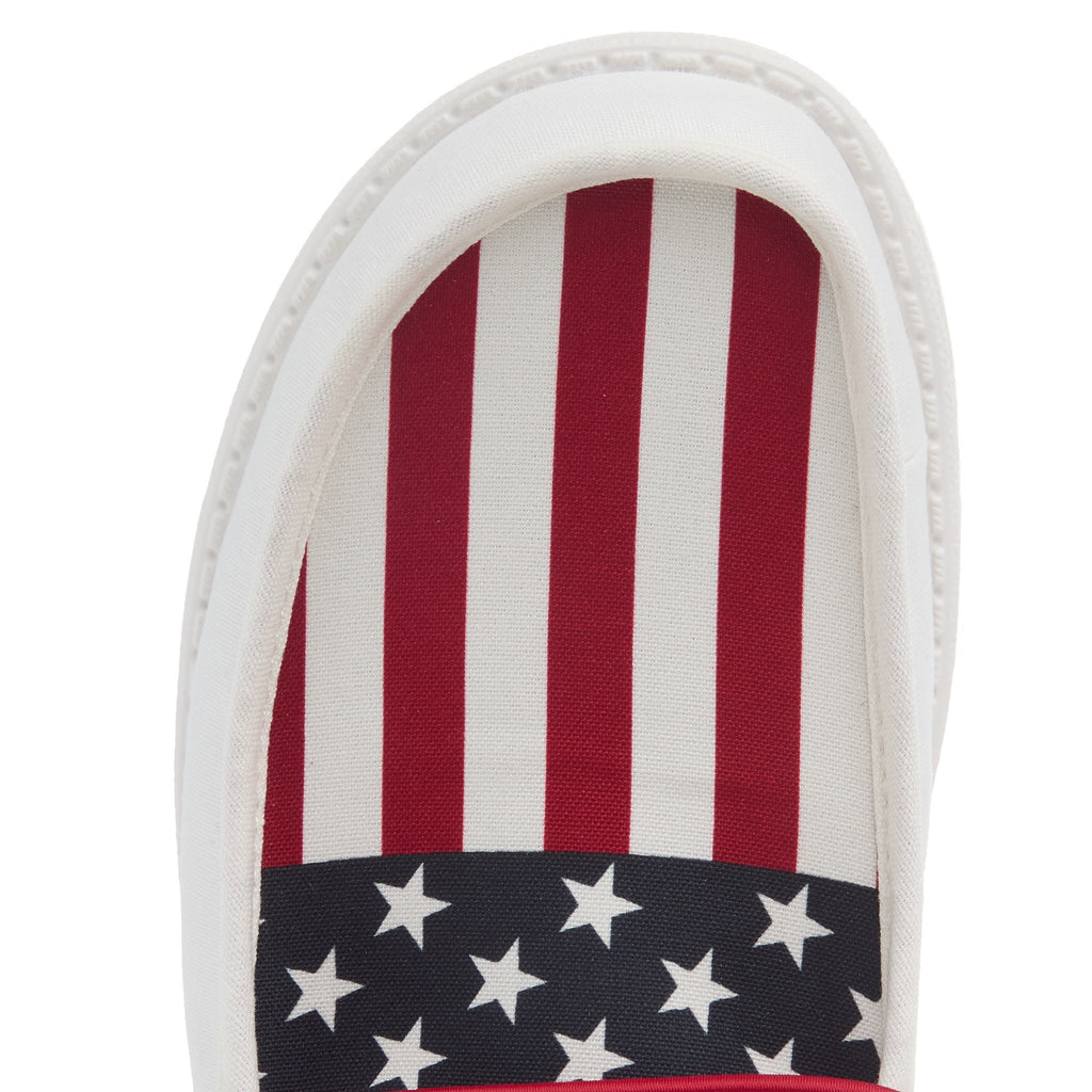 Hey Dude Men`s Wally American Navy Casual Shoe