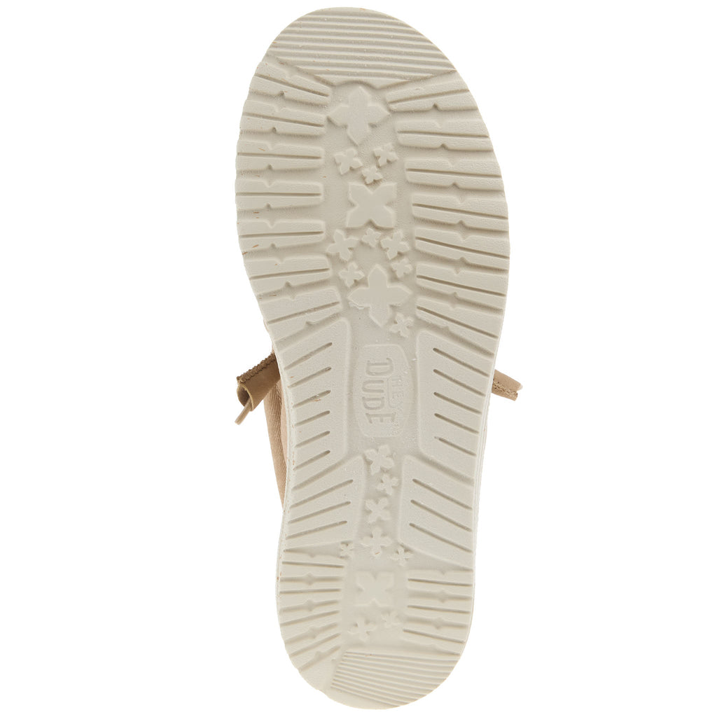 Hey Dude Mens Wally Canvas Tan Casual Shoe