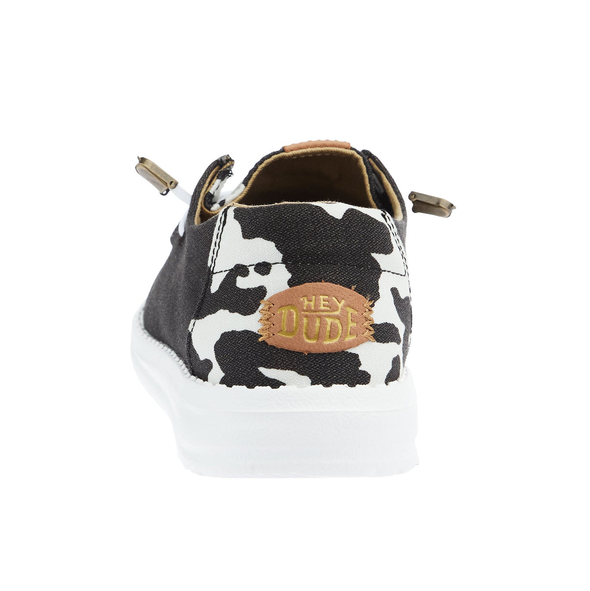 Hey Dude Women`s Black Cow Print Wendy Animal Casual