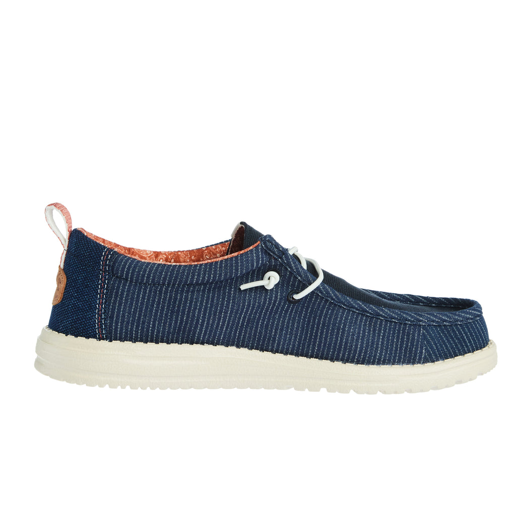 Hey Dude Men`s Wally Hickory Denim Navy Casual Shoe